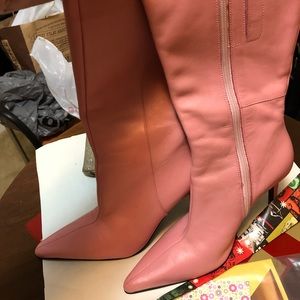 Leather heeled boots